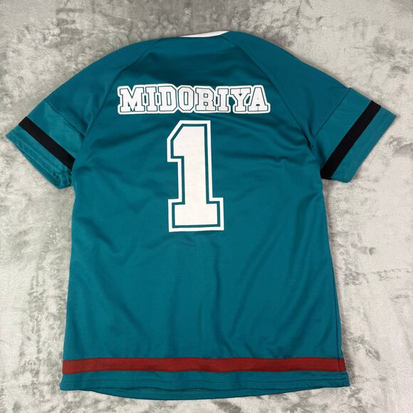 BoxLunch My Hero Academia Anime Midoriya Soccer Jersey Mens Large Green - Picture 2 of 6